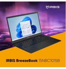 Ноутбук IRBIS BreezeBook 15 15NBC1015  Intel N100 15.6"LCD 1920*1080 IPS,8GB LPDDR 5 4800 +256GB SSD, AC wifi,camera: 2MP,5000mha battery,USB TYPE C,Windows 11 Pro RUS/plas (существенное повреждение коробки)