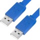 Greenconnect Кабель PROF 1.0m USB 2.0, AM/AM, плоский, синий, морозостойкий, GCR-UM4MF-BD-1.0m