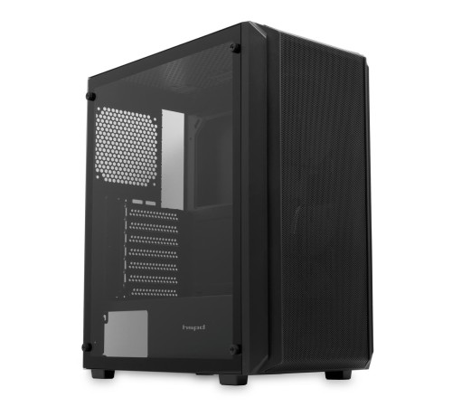 Корпус без блока питания/ Case HSPD M730, Mesh Mid Tower, Black, TG, 0.4 SPCC, no fans, E-ATX, ATX, mATX, mITX, 155/280/175-200mm, 2x2.5", 2x3.5", 7xPCI, 1xUSB-A 3.0, 2xUSB-A 1.0, 335x193x445mm