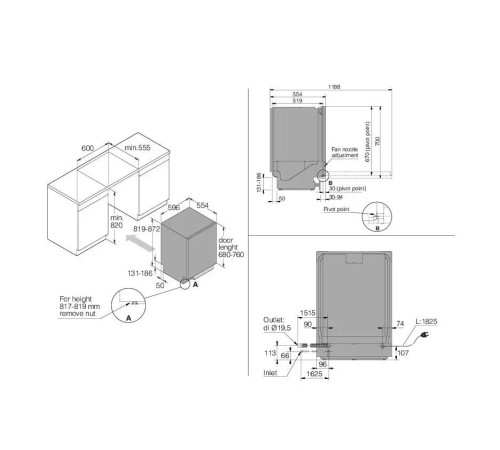 Встраиваемая посудомоечная машина ASKO/ Арт. 746022 ; ПРОМО ; Встраиваемая посудомоечная машина ASKO, 60 см, 14 комплектов, 3 уровня загрузки, 9 программ, Status Light, Aqua Safe, сушка Turbo Combi Drying, автоматическая дозировка моющего средства, нажимн
