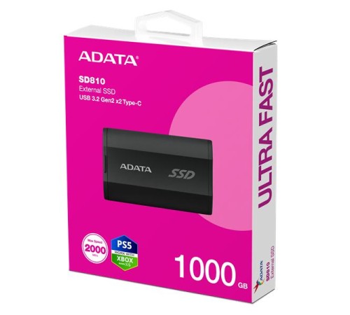 Внешний накопитель Внешний SSD 1TB USB 3.2 Gen 2x2 Type-C R2000/W2000MB/s 3D NAND черный Внешний накопитель Внешний SSD 1TB USB 3.2 Gen 2x2 Type-C R2000/W2000MB/s 3D NAND черный