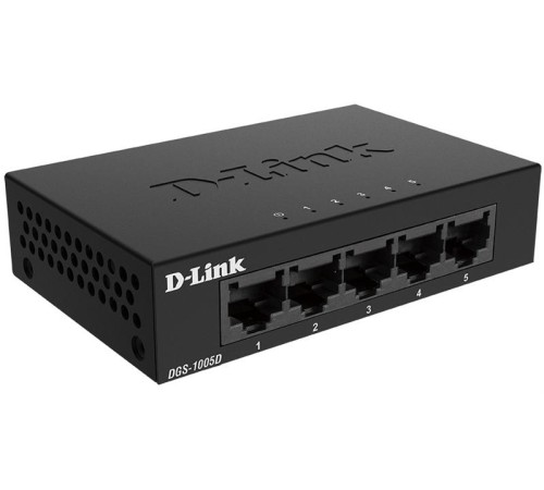 Коммутатор D-Link Неуправляемый коммутатор, 5x1000Base-T, корпус металл