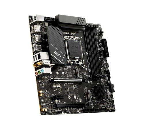 Материнская плата/ MB MSI INTEL B760 s1700, 4xDDR5(256GB), 2xHDMI 2.1/2xDP, 2xPCIe 4.0x16, 1xPCIe 3.0, 1xLAN (2.5GbE), Wi-Fi, BT, 4xSATA 6Gb/s, 2xM.2, 4xUSB 3.2, 2xUSB 2.0, 1xPS/2, mATX Материнская плата/ MB MSI INTEL B760 s1700, 4xDDR5(256GB), 2xHDMI 2.1/2xDP, 2xPCIe 4.0x16, 1xPCIe 3.0, 1xLAN (2.5GbE), Wi-Fi, BT, 4xSATA 6Gb/s, 2xM.2, 4xUSB 3.2, 2xUSB 2.0, 1xPS/2, mATX