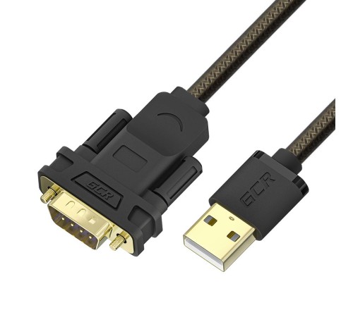 GCR Конвертер-переходник 2.0m PROF USB 2.0 AM / DB9 RS-232 c чипсетом PL2303GS, черно-прозрачный, двойной экран с армированием GCR Конвертер-переходник 2.0m PROF USB 2.0 AM / DB9 RS-232 c чипсетом PL2303GS, черно-прозрачный, двойной экран с армированием