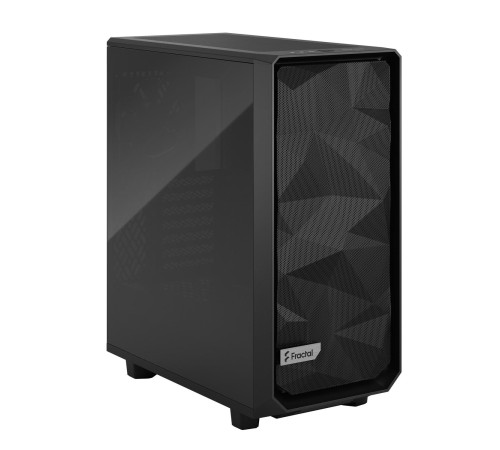 Корпус ПК без блока питания/ Case Fractal Design Meshify 2 Compact TG Dark Tint, Midi-Tower, 2x140mm + 1x120mm, 2xUSB-A 3.2 + 1xUSB 3.2 Type-C ATX, mATX, mITX Black
