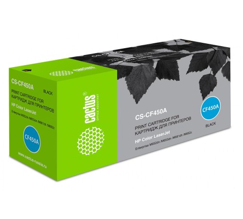 -/ Картридж лазерный Cactus CS-CF450A CF450A черный (12500стр.) для HP Color LJ Enterprise M652dn/M653d