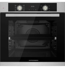 Встраиваемый духовой шкаф KUPPERSBERG/ Встраиваемый духовой шкаф KUPPERSBERG, электрический, High-Tech, 60 см, объем 80 л, 8 режимов, поворотное управление, макс. Температура 300 градусов, дисплей, таймер, цвет нержавеющая сталь/черный