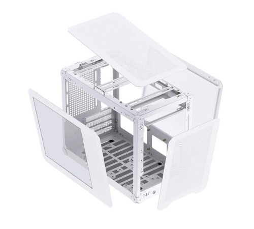 Корпус без блока питания/ Case JONSBO C6 MAX Handle, Mini-Tower, TG, no fan, 1xUSB-A 3.0 + 1xUSB-C 3.1, mATX, mITX White