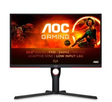 Монитор игровой 24.5'' 16:9 1920х1080(FHD) VA, 240 Hz, 300cd/m2, 3000:1, 80M:1, 0,5 ms, 2xHDMI, DP, USB-Hub, Height adj, Pivot, Tilt, Swivel, Black, Red