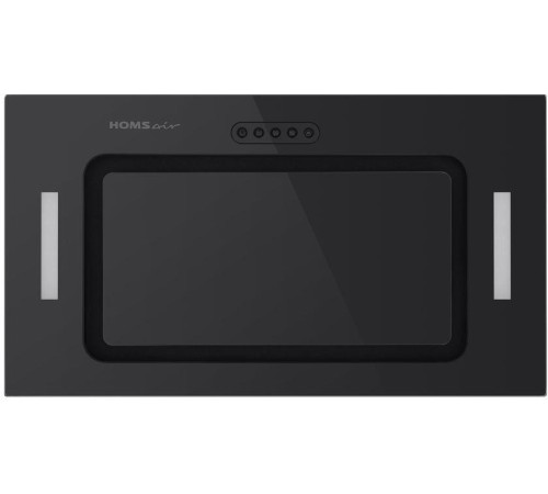 ВЫТЯЖКА HOMSair CROСUS PUSH 52 Glass Black/ полновстраиваемая, кнопочное управление, 3 скорости, 850 м3/ч, до 30 м2, 53 дБ, угольный фильтр CF02X - 2 шт, ШхВхД: 518х191х290 мм, черный цвет