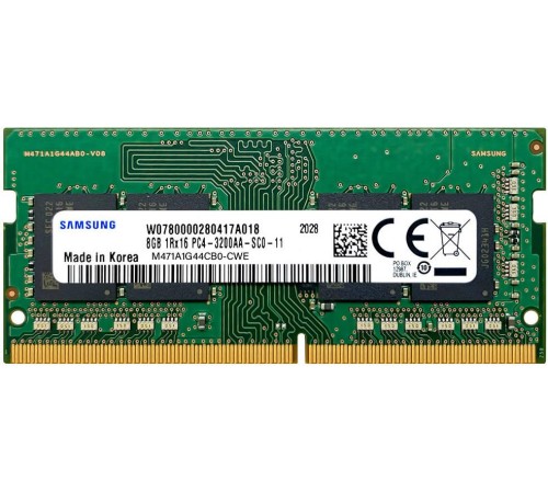Память оперативная/ Samsung DDR4 8GB UNB SODIMM 3200 1Rx16, 1.2V Память оперативная/ Samsung DDR4 8GB UNB SODIMM 3200 1Rx16, 1.2V