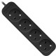 Удлинитель с заземлением Defender M418 1.8 м, 4 розетки, черный/ Power supply grounded Defender M418 1.8 m, 4 sockets, black
