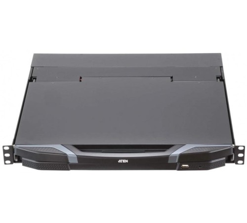 КВМ консоль ATEN 1U Ultra Short Depth 18.5” Short Depth USB HDMI Single Rail LCD Console (1920 x 1080)