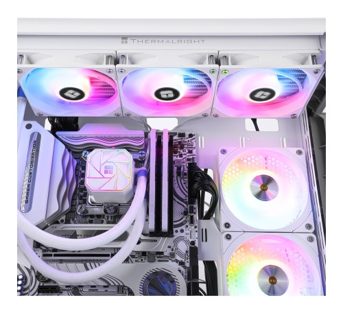 Водяное охлаждение для процессора/ Water Cooling System Thermalright Aqua Elite 360 White Argb V3 (360mm, White, ARGB/ Fans: 3x120mm, 66.17CFM, 25.6dBA, 1500RPM/ Pump height 53mm, 23dBA, 3300RPM, Rad thickness 27mm/ S: 1200, 1700, 1851, 2011, 2066, 115X,