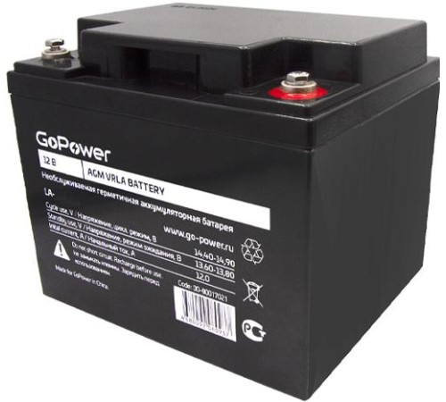 Аккумулятор свинцово-кислотный GoPower LA-12260 12V 26Ah/ Аккумулятор свинцово-кислотный GoPower LA-12260 12V 26Ah клеммы под болт M5 Аккумулятор свинцово-кислотный GoPower LA-12260 12V 26Ah/ Аккумулятор свинцово-кислотный GoPower LA-12260 12V 26Ah клеммы под болт M5