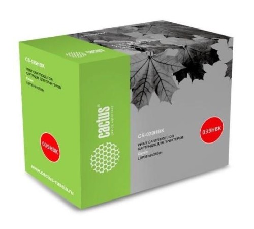 -/ Картридж лазерный Cactus CS-039HBK 039 H черный (25000стр.) для Canon LBP 351x i-Sensys /352x i-Sens