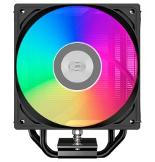 Кулер для процессора/ CPU Cooler PCCooler RT400 ARGB BK (235W, 4-pin PWM, 148mm, Al/Cu, 4x6mm, ARGB, 1x120mm, 73.32CFM, 34.9dBA, 2200RPM, S: 115X/1200/1700/1851 , AM4/AM5, black)