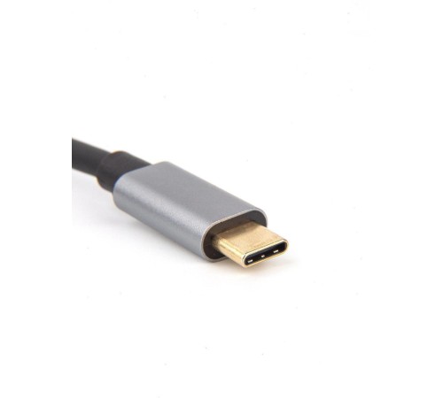 Кабель-концентратор/ Кабель-концентратор USB 3.1 Type-Cm --> RJ-45+3port USB3.0(f)  Aluminum Shell VCOM <DH311A>