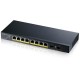 Коммутатор/ Zyxel GS1100-10HP 8xGE PoE+ 2xSFP PoE+ Switch Desktop Silent 130W PoE Budget Kensigton lock