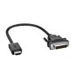 GCR Кабель 0.5m HDMI-DVI, 19M / 25M Dual Link, черный, 30 AWG, двойной экран, GCR-55518