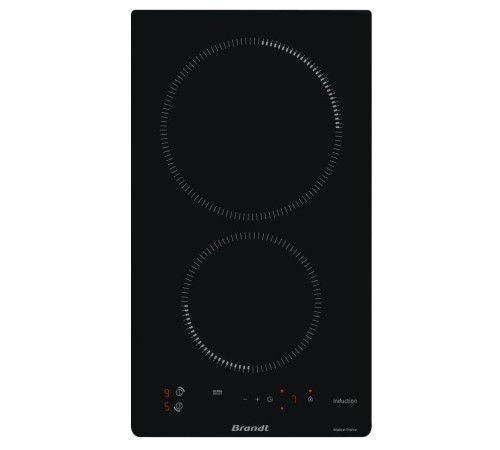 Варочная поверхность Brandt, индукционная, домино, 2 варочных зоны, 10 уровней мощности, индикация остаточного тепла, таймер, Ultraboost, цвет черный
