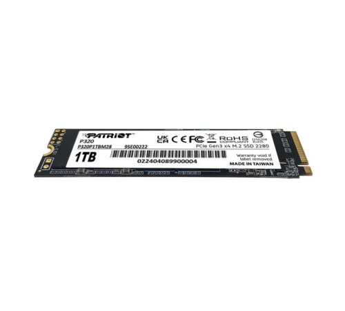 твёрдотельный накопитель Patriot SSD P320 1TB M.2 2280 NVMe PCIe 3.0 x4 R3000/W2200 TBW 480TB 3D NAND