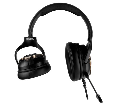 Игровые наушники с микрофоном SVEN AP-U1100MV, черный (USB, RGB, 7.1) Игровые наушники с микрофоном SVEN AP-U1100MV, черный (USB, RGB, 7.1)