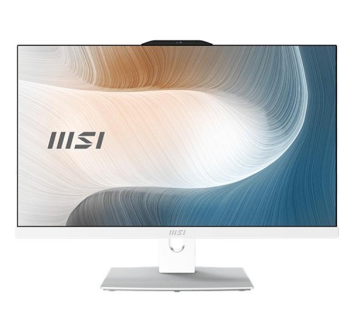 Моноблок MSI Modern AM242P 1M AiO 23,8" FHD (1920x1080)IPS AG Non-touch, Core i3-100U (1.2GHz), 8Gb DDR5(1*8GB), 512GB SSD M.2, Intel UHD, WiFi, BT, camera, WirelessKB&mouse Eng/Rus, No OS,1y,White