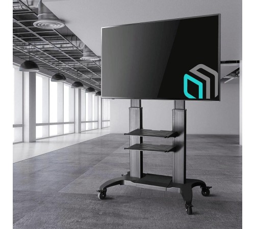 ONKRON мобильная стойка для ТВ или интерактивной панели 60"-100", макс 136.4кг, чёрная TS2811 ONKRON мобильная стойка для ТВ или интерактивной панели 60"-100", макс 136.4кг, чёрная TS2811