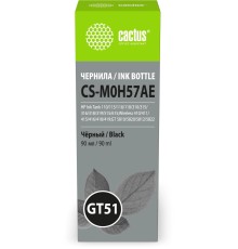 -/ Чернила Cactus CS-M0H57AE GT51 черный 90мл для HP Ink Tank 110/115/116/118/310/315/316/318/319/515/615;Wireless 410/411/415/416/418/419;GT5810/5820/5812/5822