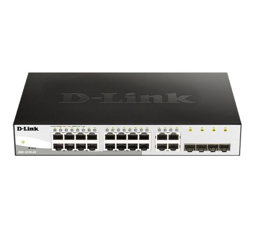 Коммутатор/ Управляемый L2 коммутатор, 16x1000Base-T, 4xCombo 1000Base-T/SFP
