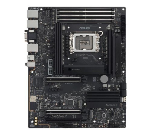 Материнская плата ASUS PRO WS W880-ACE SE, W880, LGA1851, 4*DDR5, 8*SATA, 4*M.2, 1*USB 3.2, 6*USB 2.0, Type-C, 3*PCIx16, HDMI+VGA, ATX; 90MB1KV0-M0EAY0