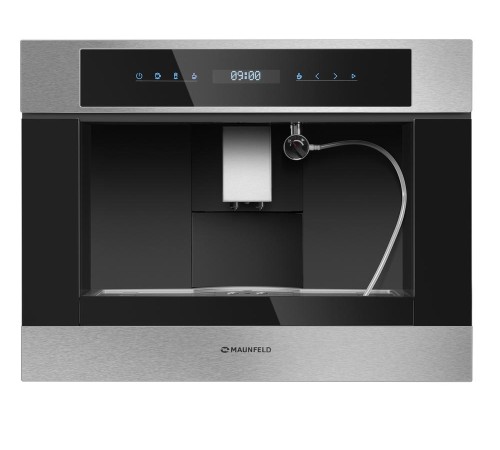 Встраиваемая кофемашина/ Кофемашина встраиваемая MAUNFELD AMCM1503S, 60 см, 20 бар, кофемолка, мощность 1500 Вт, регулирование крепости кофе, автоматическое промывание системы, капучинатор, автоматическое приготовление эспрессо, программа очистки от накип