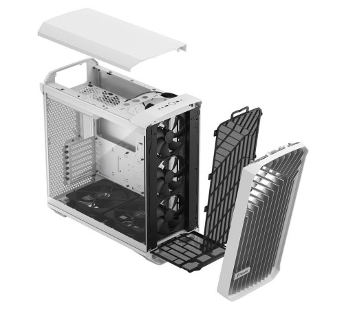 Корпус ПК без блока питания/ Case Fractal Design Torrent TG Clear Tint, Full-Tower, 2x180mm + 3x140mm, 2xUSB-A 3.2 + 1xUSB 3.2 Type-C E-ATX, SSI-CEB, SSI-EEB, ATX, mATX, mITX White