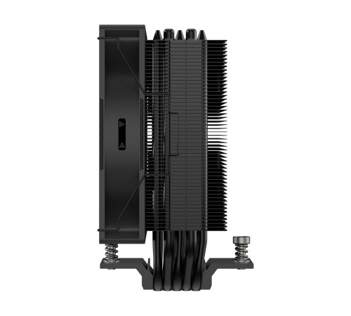 Кулер для процессора/ CPU Cooler PCCooler RT500 BK (240W, 4-pin PWM, LED temp., 152mm, Al/Cu, 5x6mm, 1x120mm, 73.32CFM, 34.9dBA, 2200RPM, S: 1851/1700/1200/115X, AM5/AM4, black)