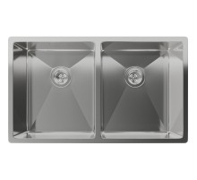 Кухонная мойка RIVELATO Rivelato Rinox 7444 U2 Мойка нерж.сталь 2 чаши 740*440*200 мм, монтаж: универсальный, материал: нержавеющая сталь, цвет: нержавеющая сталь