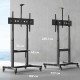 ONKRON мобильная стойка для ТВ 50"-100", макс 120кг, наклонная, чёрная TS1991