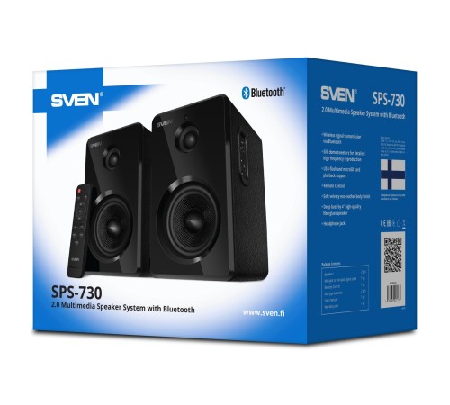 АС 2.0 SVEN SPS-730, черный (50 Вт, Bluetooth, пульт, USB, microSD) АС 2.0 SVEN SPS-730, черный (50 Вт, Bluetooth, пульт, USB, microSD)