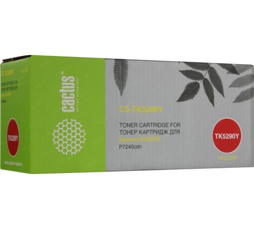 -/ Картридж лазерный Cactus CS-TK5290Y TK-5290Y желтый (13000стр.) для Kyocera Ecosys P7240cdn