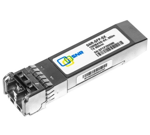 Трансивер SNR Модуль SFP оптический, дальность до 550м (7.5dB), 850нм Трансивер SNR Модуль SFP оптический, дальность до 550м (7.5dB), 850нм