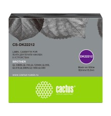 -/ Картридж ленточный Cactus CS-DK22212 DK-22212 черный для Brother P-touch QL-500, QL-550, QL-700, QL-