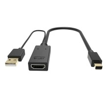 Кабель-переходник/ Кабель-переходник HDMI(F) +USB---> miniDP(M) 0.15m  4K*30Hz VCOM<CG497-0.15>