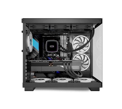 Корпус без блока питания/ Case PCCooler C3T500 ARGB BK, Midi-Tower, TG, 6x120mm ARGB, 1xUSB-C 3.1 + 2xUSB-A 3.0, ATX, mATX, mITX Black