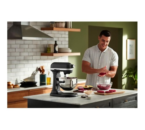 Миксер KitchenAid, настольный, выдвижная чаша, 5.2 л, цвет черный матовый