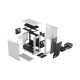 Корпус ПК без блока питания/ Case Fractal Design Meshify 2 Mini TG Clear Tint, Mini-Tower, 1x120mm + 1x140mm, 2xUSB-A 3.2 + 1xUSB 3.2 Type-C mATX, mITX, mDTX White