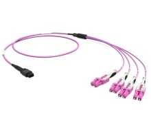 Оптическая соединительная сборка 08 x 50/125 OM4, MTPf/LCHD Uniboot, тип UW, LSZH, 3 м