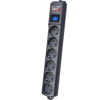 Сетевой фильтр Pilot S 6 розеток (5 евро + 1 без заземления) 10 м, графит/ Pilot S surge protector 6 outlets (EUR 5 + 1 without grounding) 10 m, graphite