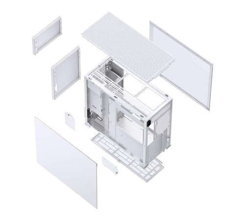 Корпус без блока питания/ Case JONSBO D41 MESH, Midi-Tower, TG, no fan, 1xUSB-A 3.2 + 1xUSB-C 3.2, ATX, mATX White