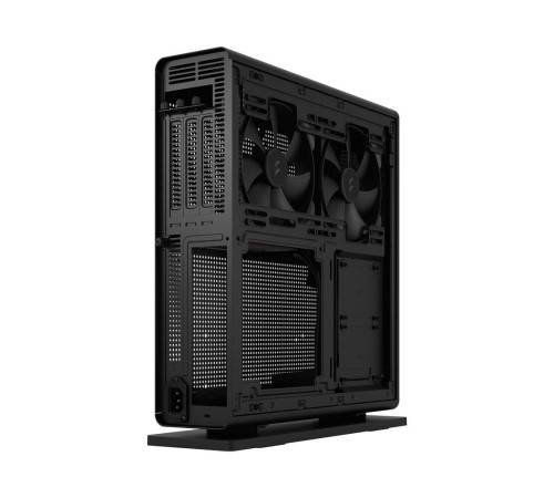 Корпус без блока питания/ Case Fractal Design Ridge, 2x140mm, 2xUSB-A 3.2 + 1xUSB 3.2 Type-C, SFX PSU Support, mITX Black