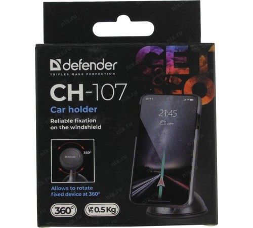 Defender Автомобильный держатель CH-107 черный, магнит, на стекло